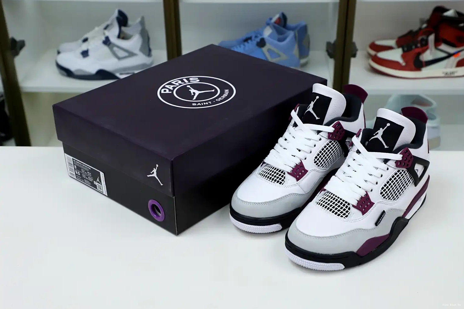 AIR JORDAN Kimikick SAINT-GERMAIN JORDAN RETRO X PARIS 4 AIR 'BORDEAUX' 0727